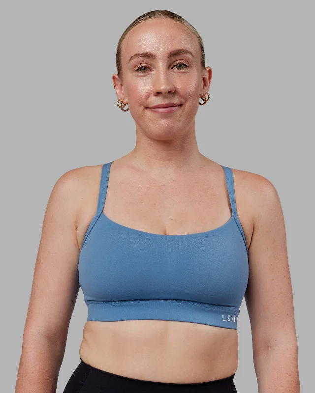 Sports bras for summer workout wear-Momentum Sports Bra (D/DD/E) - Elemental Blue