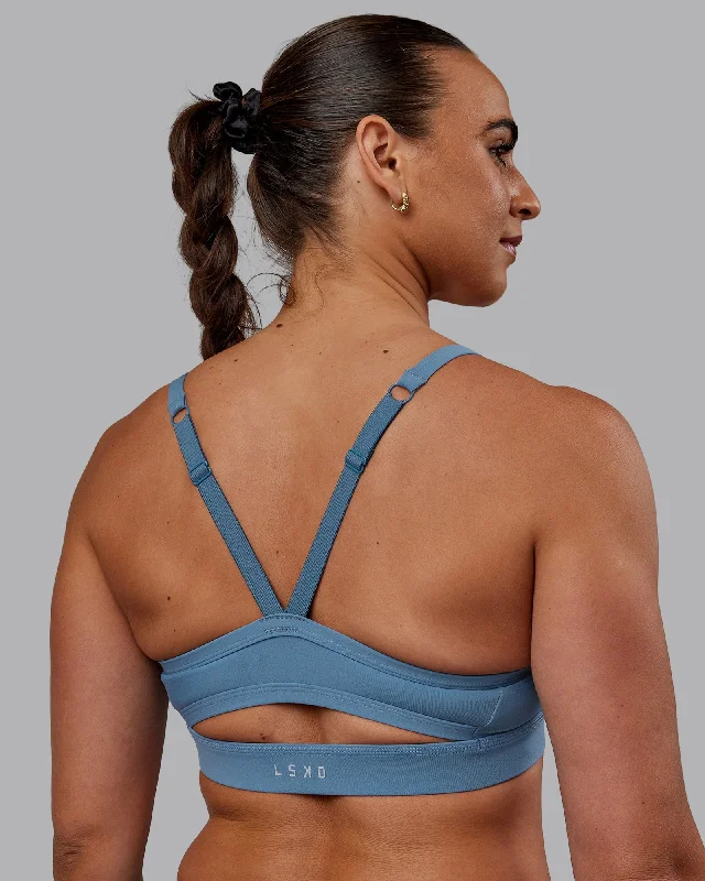 Sports bras with high impact support-Momentum Sports Bra - Elemental Blue