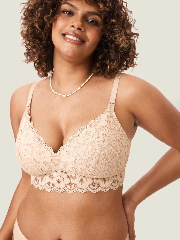 Nursing bras with a focus on comfort during travel and on-the-go feedings-More Support Lace Nursing Bralette Nursing bras with a focus on comfort during travel and on-the-go feedings-More Support Lace Nursing Bralette
