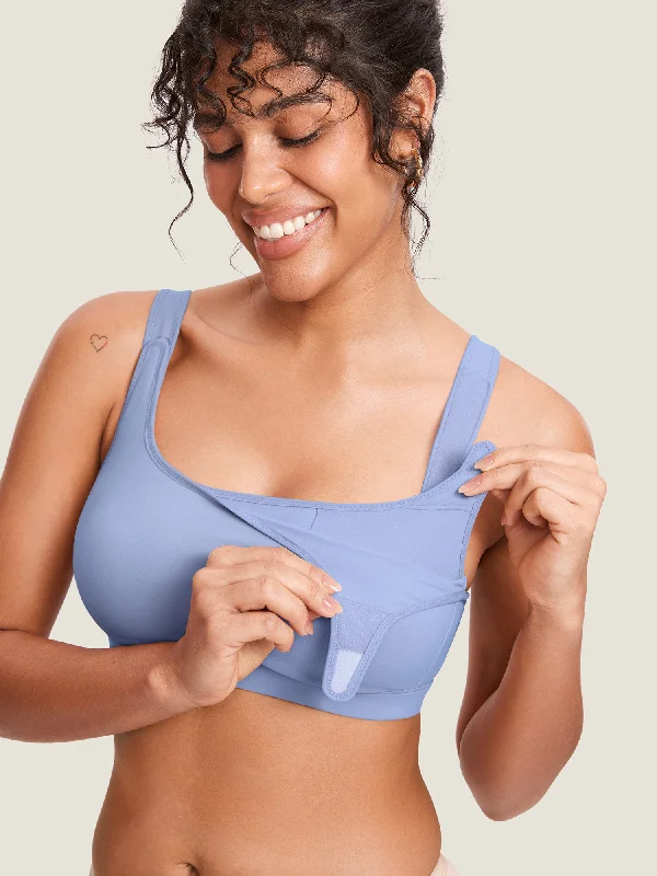 Nursing bras with a focus on ease of use for mothers with newborns and sleep deprivation during breastfeeding-Natrelax® Velcro All-in-One Nursing & Pumping Bra Nursing bras with a focus on ease of use for mothers with newborns and sleep deprivation during breastfeeding-Natrelax® Velcro All-in-One Nursing & Pumping Bra