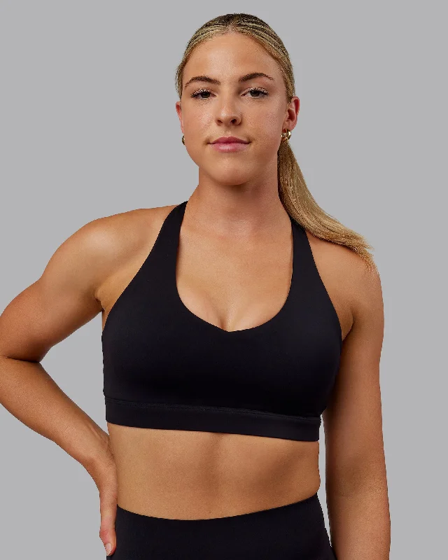 Supportive sports bras for cardio activities-Nirvana Sports Bra - Black
