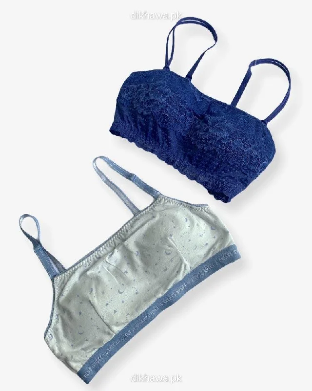 Soft cup bras for women who need extra support-Non Padded Ladies Jogging Bra - Sports Bra - Soft Padded Imported Stocklot Branded Pushup Bra - Single Padded Bra - Pack of 2