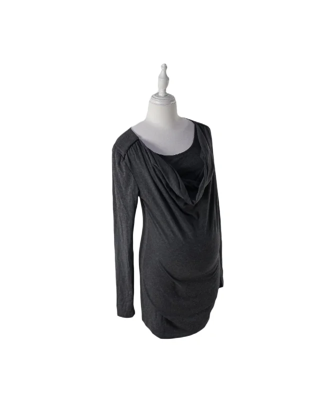 Nursing bras with a focus on style and fashion for everyday wear and casual outings during breastfeeding-Noppies Maternity Long Sleeve Nursing Top S