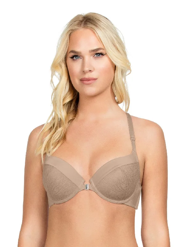 Deep plunge bras for daring styles-Nouveau Racerback Padded Bra - European Nude - A1531 Deep plunge bras for daring styles-Nouveau Racerback Padded Bra - European Nude - A1531