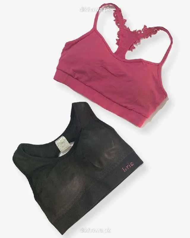 Non wired bras for women who need a comfortable fit for vibrant living practices-Pack Of 2 - Girls, Women Sports Non Padded Bra Ladies Jogging Bra Imported Stocklot Branded Sports Bra Non wired bras for women who need a comfortable fit for vibrant living practices-Pack Of 2 - Girls, Women Sports Non Padded Bra Ladies Jogging Bra Imported Stocklot Branded Sports Bra