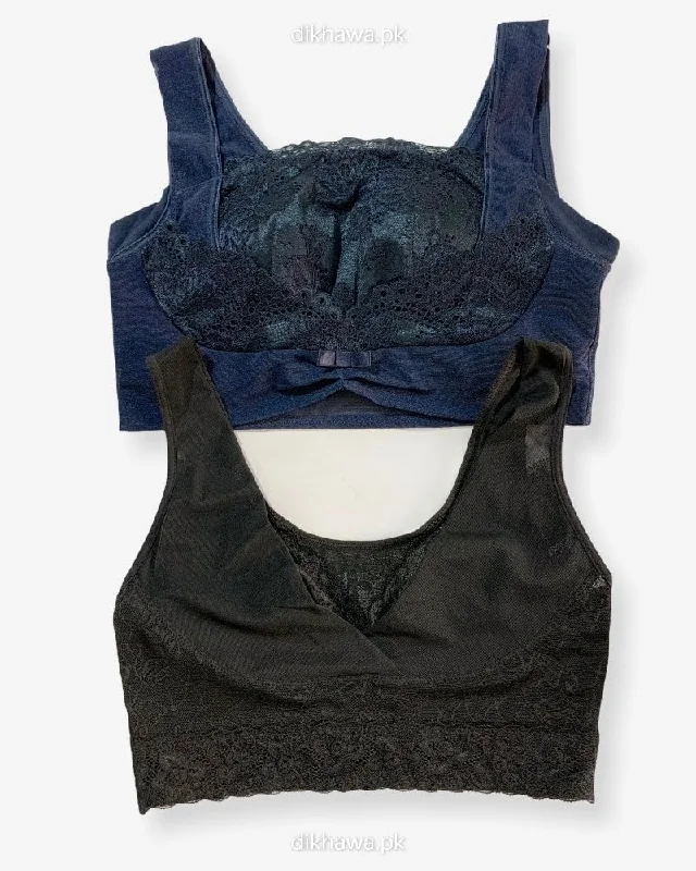 Wireless bras with a focus on comfort during fulfilling living routines-Pack Of 2 - Girls, Women Sports Non Padded Bra Ladies Jogging Bra Imported Stocklot Branded Sports Bra Wireless bras with a focus on comfort during fulfilling living routines-Pack Of 2 - Girls, Women Sports Non Padded Bra Ladies Jogging Bra Imported Stocklot Branded Sports Bra