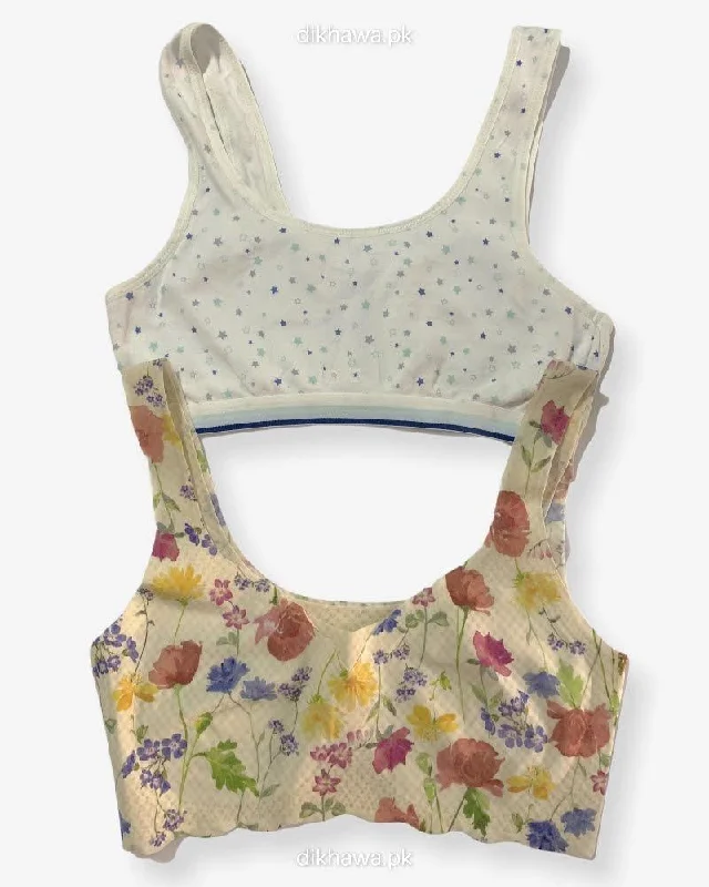 Soft cup bras for women who value comfort during fun living routines-Pack Of 2 - Girls, Women Sports Non Padded Bra Ladies Jogging Bra Imported Stocklot Branded Sports Bra Soft cup bras for women who value comfort during fun living routines-Pack Of 2 - Girls, Women Sports Non Padded Bra Ladies Jogging Bra Imported Stocklot Branded Sports Bra