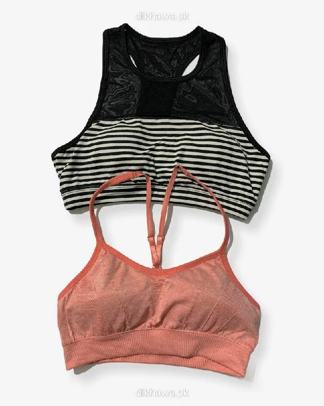 Non wired bras for women who need a comfortable fit for enriching living practices-Pack Of 2 - Impact Non Padded Sports Bra Ladies Jogging Bra Imported Stocklot Branded Sports Bra Non wired bras for women who need a comfortable fit for enriching living practices-Pack Of 2 - Impact Non Padded Sports Bra Ladies Jogging Bra Imported Stocklot Branded Sports Bra