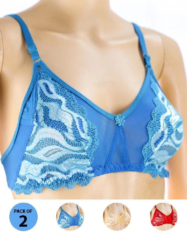 Wireless bras with a focus on comfort during balance exercises-Pack of 2 Madam Bra - Limca - Non Padded Bra - Non Wired Bra Wireless bras with a focus on comfort during balance exercises-Pack of 2 Madam Bra - Limca - Non Padded Bra - Non Wired Bra