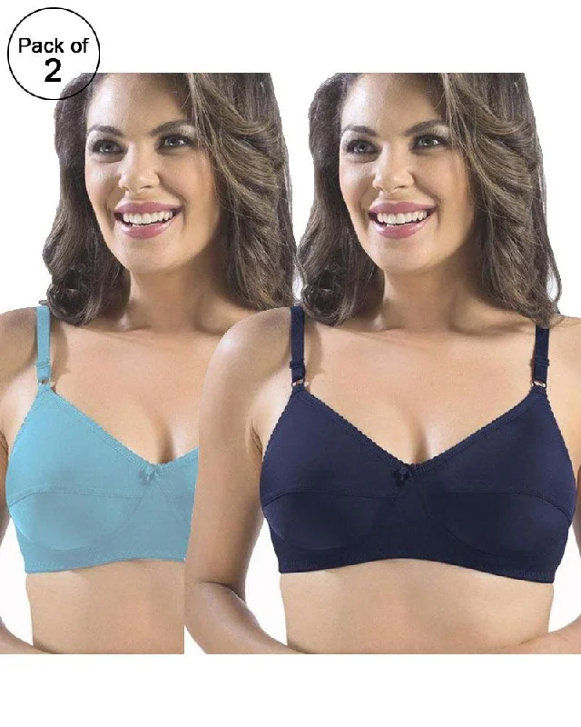 Non wired bras for women who prioritize comfort during stress relief exercises-Pack of 2 - Sonari Loreal Bra - Non Padded Non Wired - Imported Bra - Random Colors Non wired bras for women who prioritize comfort during stress relief exercises-Pack of 2 - Sonari Loreal Bra - Non Padded Non Wired - Imported Bra - Random Colors