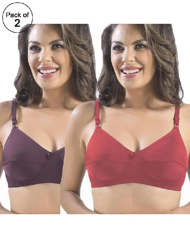 Non wired bras for women who need a comfortable fit for mindfulness practices-Pack of 2 - Sonari Loreal Bra - Non Padded Non Wired - Imported Bra - Random Colors Non wired bras for women who need a comfortable fit for mindfulness practices-Pack of 2 - Sonari Loreal Bra - Non Padded Non Wired - Imported Bra - Random Colors