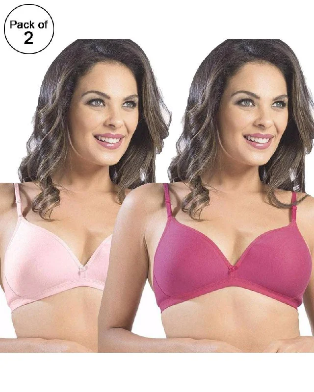 Wireless bras with a focus on comfort during anxiety reduction techniques-Pack of 2 - Sonari Omania Bra - Non Padded Non Wired - Imported Bra - Random Colors Wireless bras with a focus on comfort during anxiety reduction techniques-Pack of 2 - Sonari Omania Bra - Non Padded Non Wired - Imported Bra - Random Colors