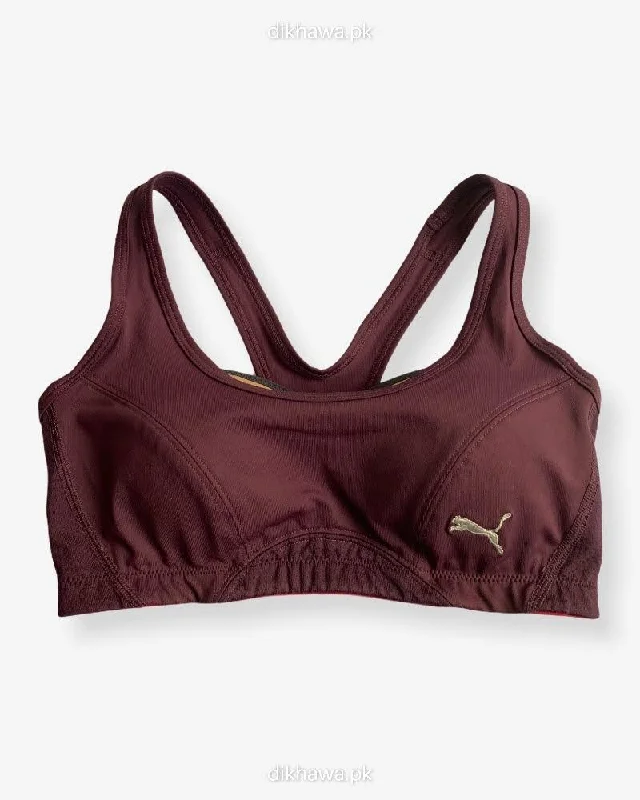 Non wired bras for women with back problems-Women Sports Lightly Padded Bra Ladies Jogging Bra Imported Stocklot Branded Sports Bra