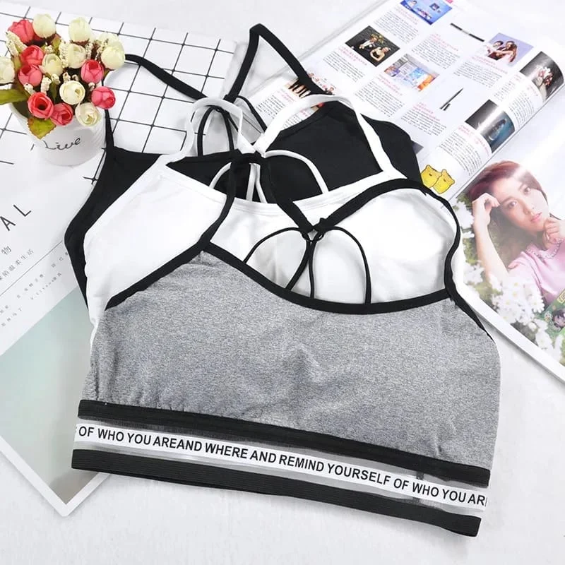 Supportive bras for active lifestyles-Pack of 2 Stylish Back Full Cup Yoga Gym And Sports Quick Dry Brassiere Seamless Padded Bras 1664