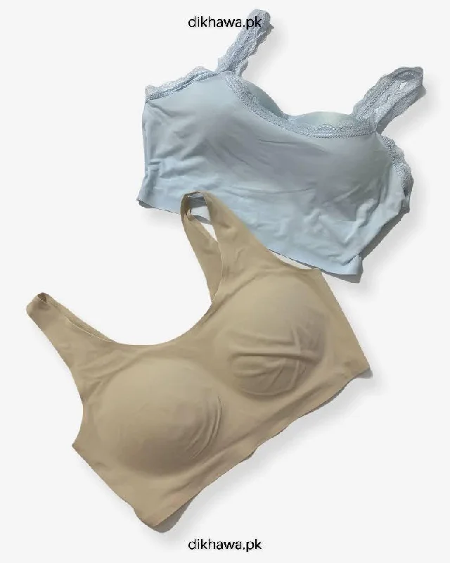 Non wired bras for women who prefer a comfortable fit for delightful living practices-Pack Off 2 - Girls, Women Sports Non Padded Bra Ladies Jogging Bra Imported Stocklot Branded Sports Bra Non wired bras for women who prefer a comfortable fit for delightful living practices-Pack Off 2 - Girls, Women Sports Non Padded Bra Ladies Jogging Bra Imported Stocklot Branded Sports Bra
