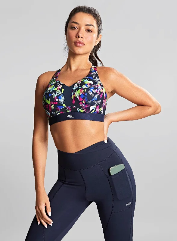 Sports bras for full support during exercise-Panache Sport: Endurance Non Padded Wired Sports Bra Graphic Print Sports bras for full support during exercise-Panache Sport: Endurance Non Padded Wired Sports Bra Graphic Print