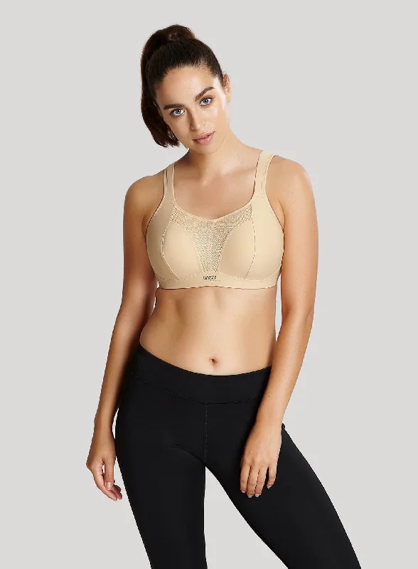 Sports bras for strenuous physical activities-Panache Sport: Moulded Non Wired Sports Bra Latte Sports bras for strenuous physical activities-Panache Sport: Moulded Non Wired Sports Bra Latte