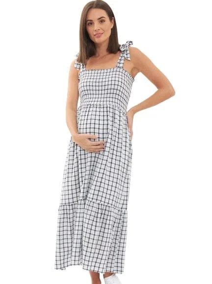 Maternity bras that are compatible with breast pumps and nursing pads during breastfeeding-Phoebe Smocked Sundress Maternity bras that are compatible with breast pumps and nursing pads during breastfeeding-Phoebe Smocked Sundress