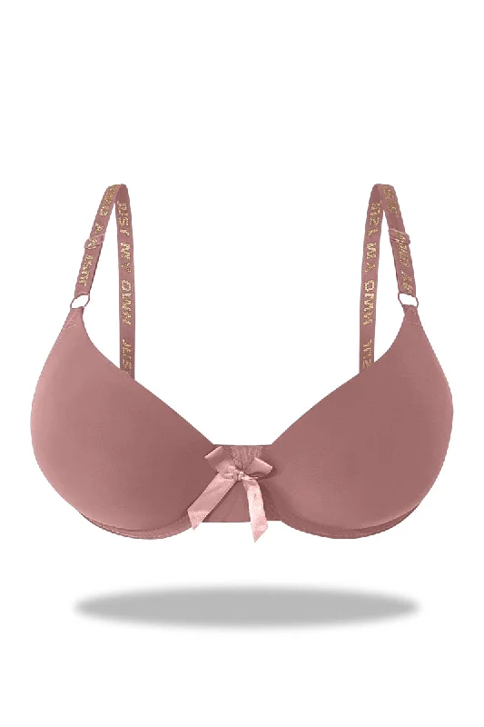 Best bras for round-shaped breasts-Pink Premium Just My Own Padded Bra