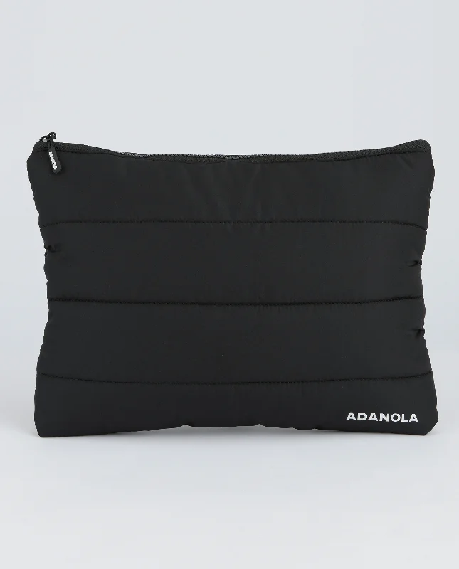 Sports bras for extreme sports-Puffer Laptop Cover - Black