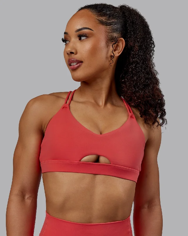 Sports bras for jumping and skipping-Pursue Sports Bra - Cayenne