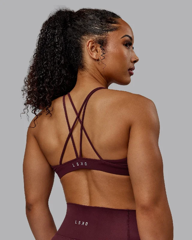 Sports bras for weight lifting-Pursue Sports Bra - Dark Cherry
