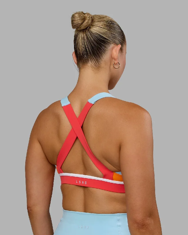 Wireless sports bras for comfort-Revitalise Sports Bra - Glacial Blue-Cayenne