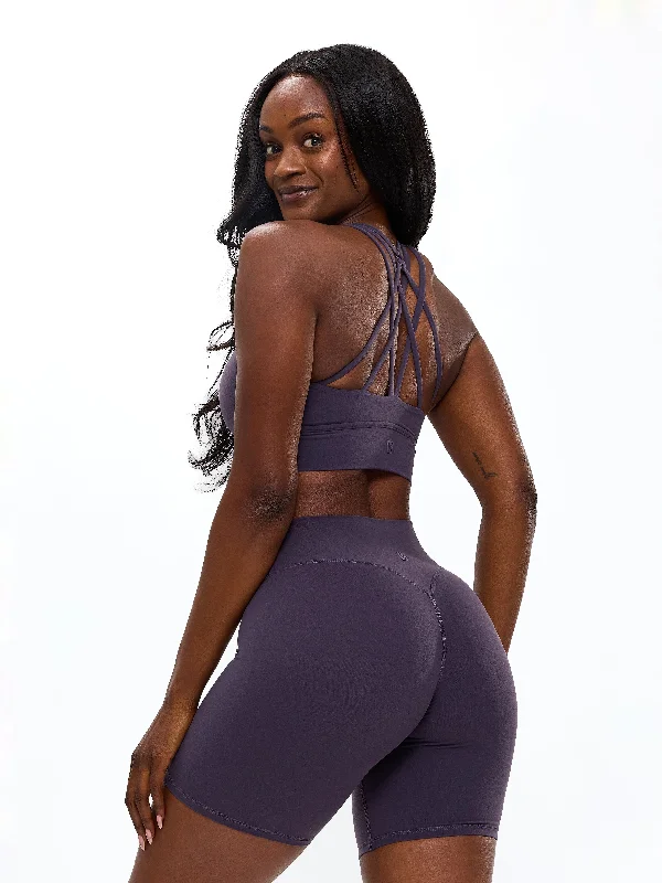 Sports bras with removable padding-Revolution Sports Bra - Purple Shadow