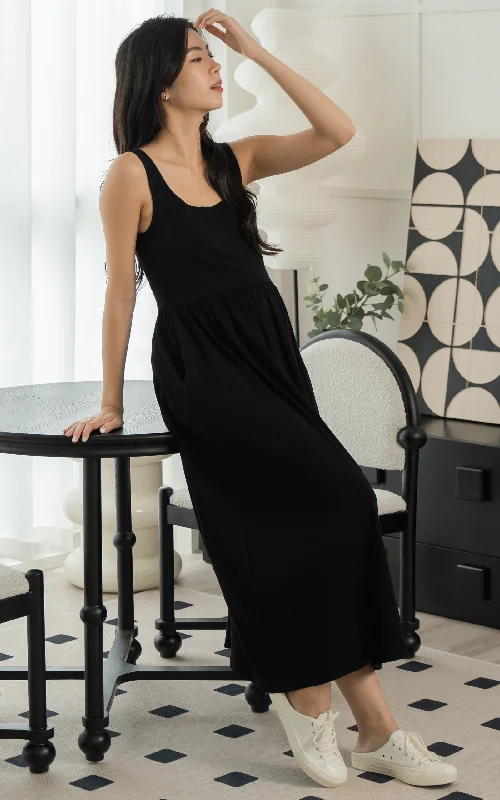 Maternity bras that are designed for women with back pain and support during postpartum recovery and breastfeeding-Rosalie Nursing Dress in Black Maternity bras that are designed for women with back pain and support during postpartum recovery and breastfeeding-Rosalie Nursing Dress in Black