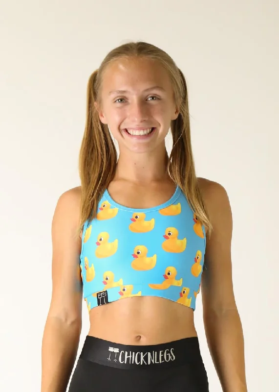 Full-coverage sports bras for workouts-Rubber Ducky OG Sports Bra