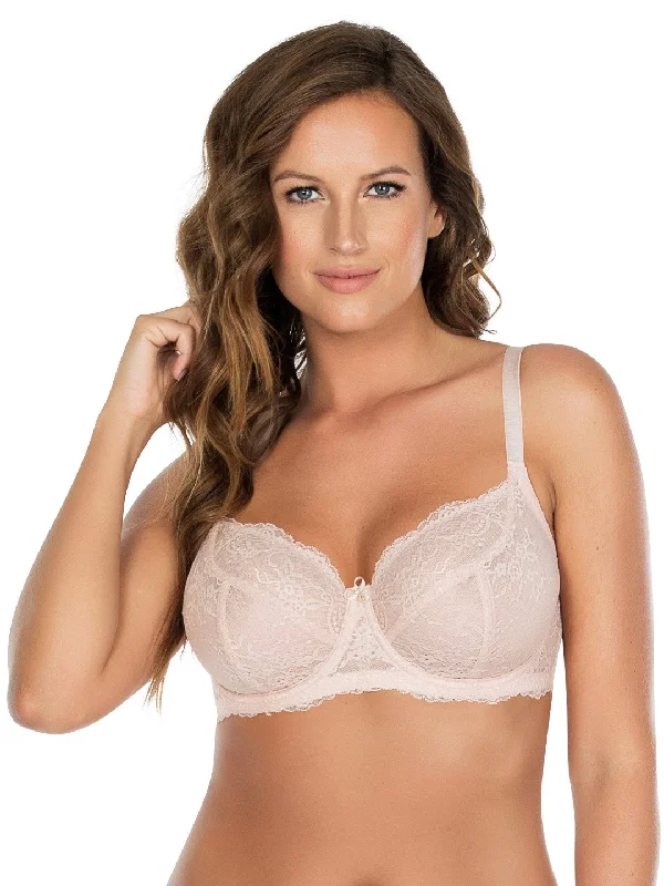 Wireless bras for easy wear-Sandrine Unlined Wire Bra - Cameo Rose - P5352