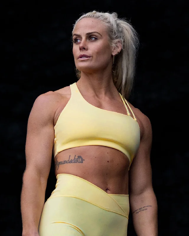 High support sports bras for running-Sara Helios Sports Bra - Sunflower