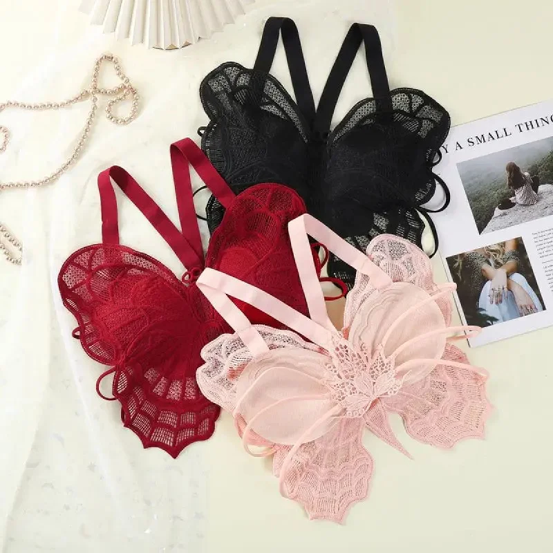 Best push-up bras for small breasts-Flourish High Quality Backless Butterfly Lace Design Cross Back 556 Best push-up bras for small breasts-Flourish High Quality Backless Butterfly Lace Design Cross Back 556