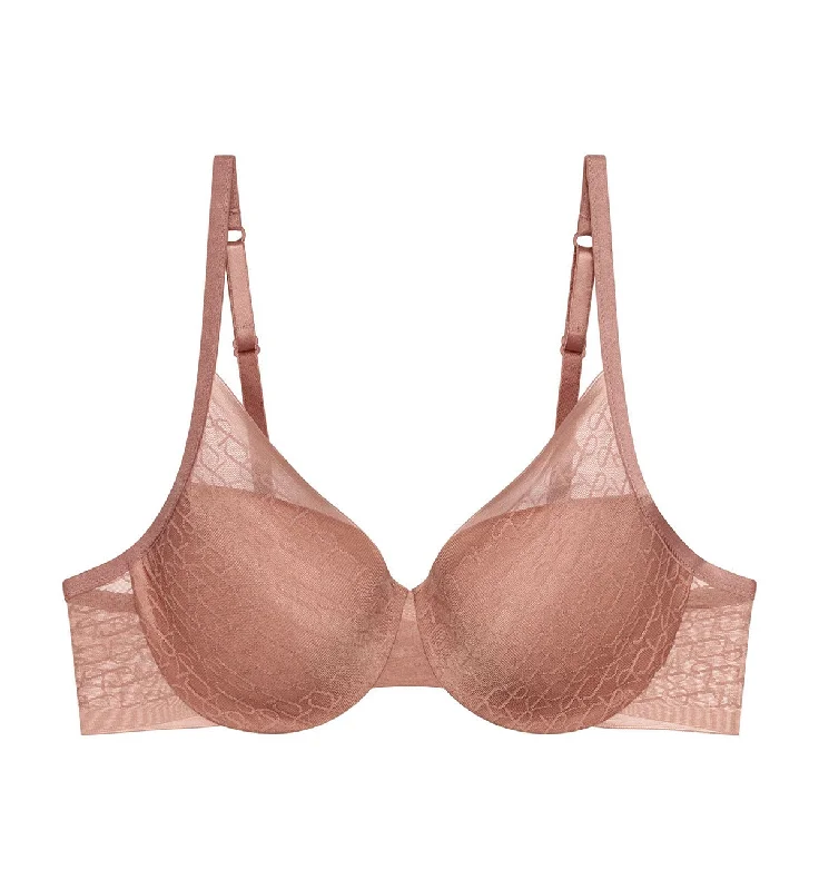 High support bras for active women-SIGNATURE SHEER WIRED PADDED BRA