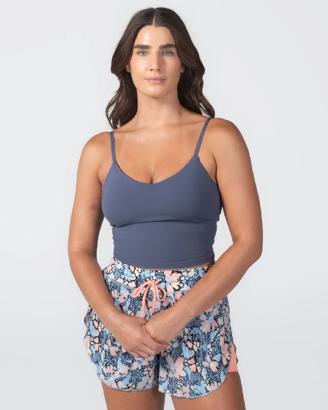 Sports bras for intense fitness routines-Skin Adjustable Crop Top - Light Navy