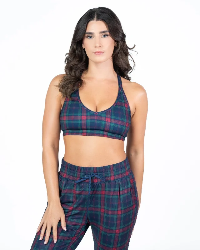 Best sports bras for intense workouts-Skin Move Bra - Holiday Plaid
