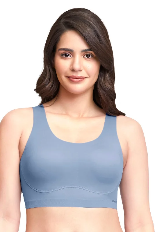 No-show bras for tight-fitting clothes-Skins Support Scoop Neck Bra - Tempest