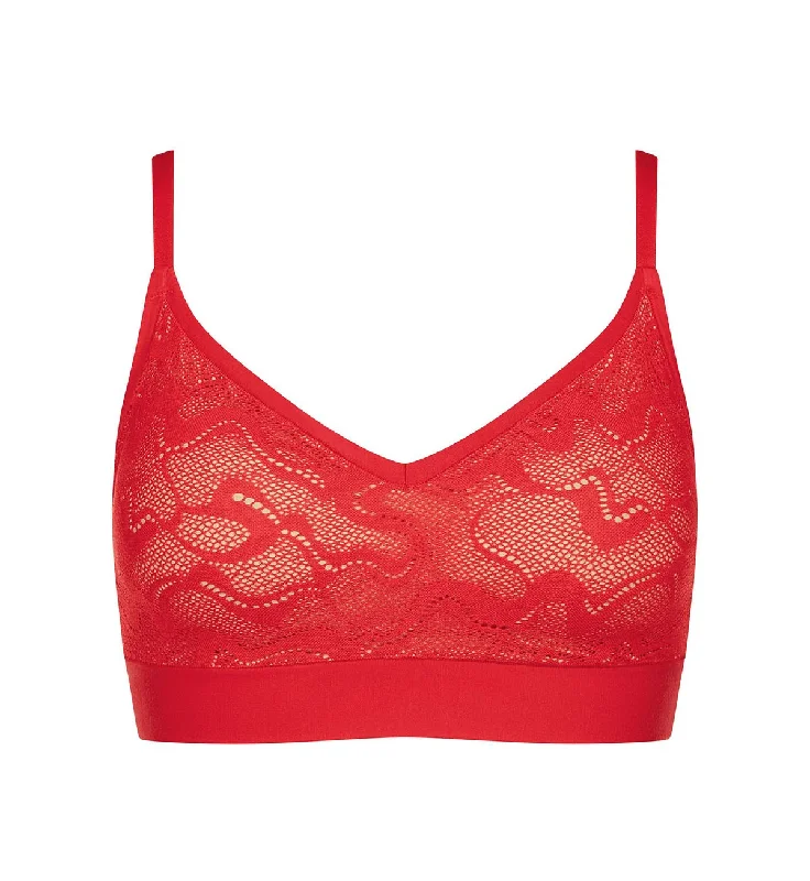 Women's bras for low-impact exercises-SLOGGI GO ALLROUND LACE PADDED BRA