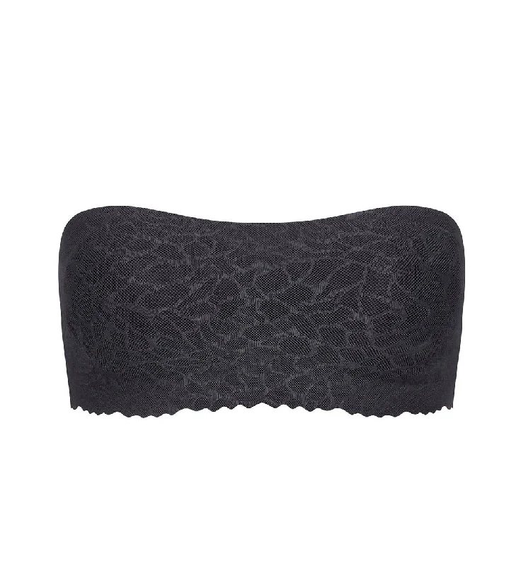 Wireless bras with extra padding-SLOGGI ZERO FEEL LACE 2.0 BANDEAU