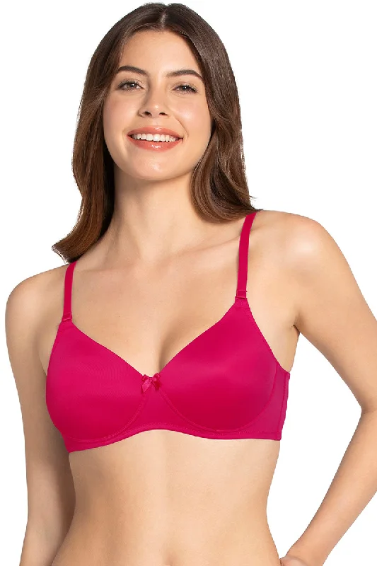Seamless bras for smooth under dresses-Smooth Charm Padded Non-Wired T-Shirt Bra - Jazzy Seamless bras for smooth under dresses-Smooth Charm Padded Non-Wired T-Shirt Bra - Jazzy