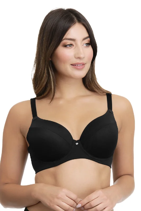 Affordable women's bras online-Smooth Definition Padded Wired T-shirt Bra - Black Affordable women's bras online-Smooth Definition Padded Wired T-shirt Bra - Black