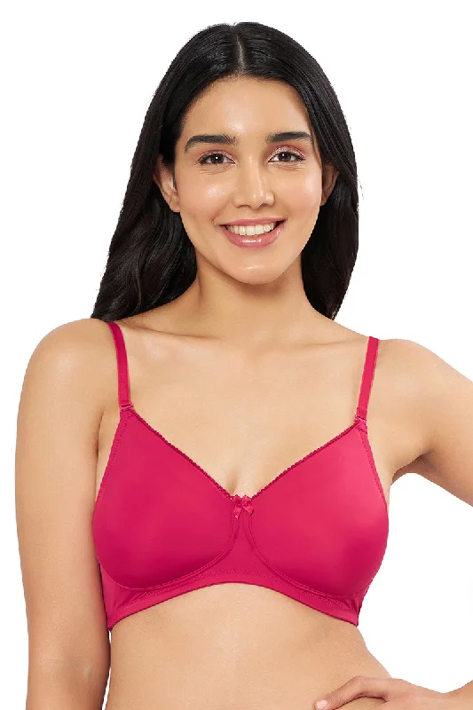 Padded sports bras for comfort during exercise-Smooth Elegance Padded Non-wired T-shirt Bra - Pursian Red Padded sports bras for comfort during exercise-Smooth Elegance Padded Non-wired T-shirt Bra - Pursian Red