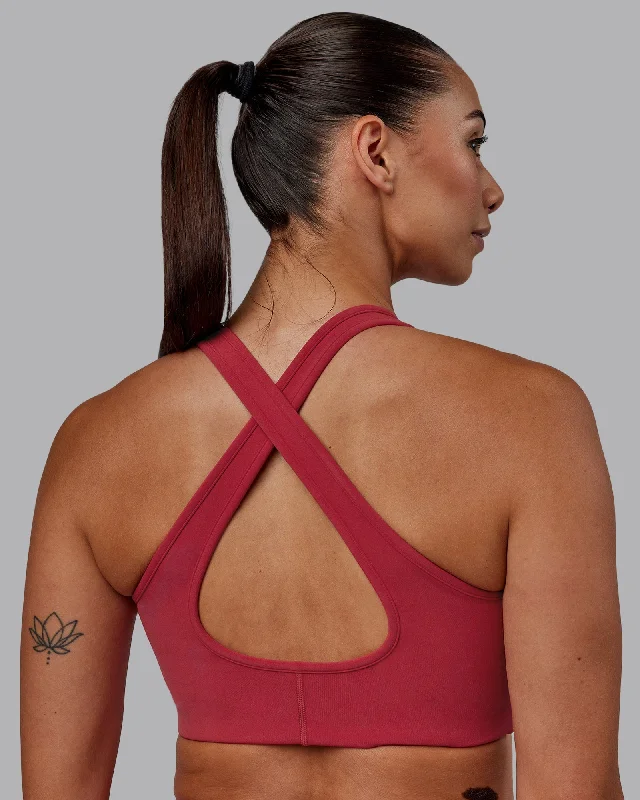 High-support bras for strenuous activities-Stamina Sports Bra - Claret