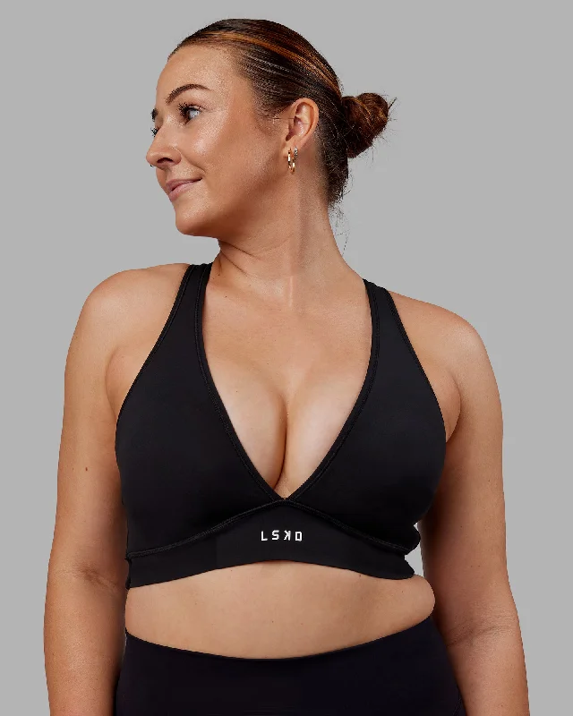 Wireless sports bras for better movement-Stamina Sports Bra (D/DD/E) - Black