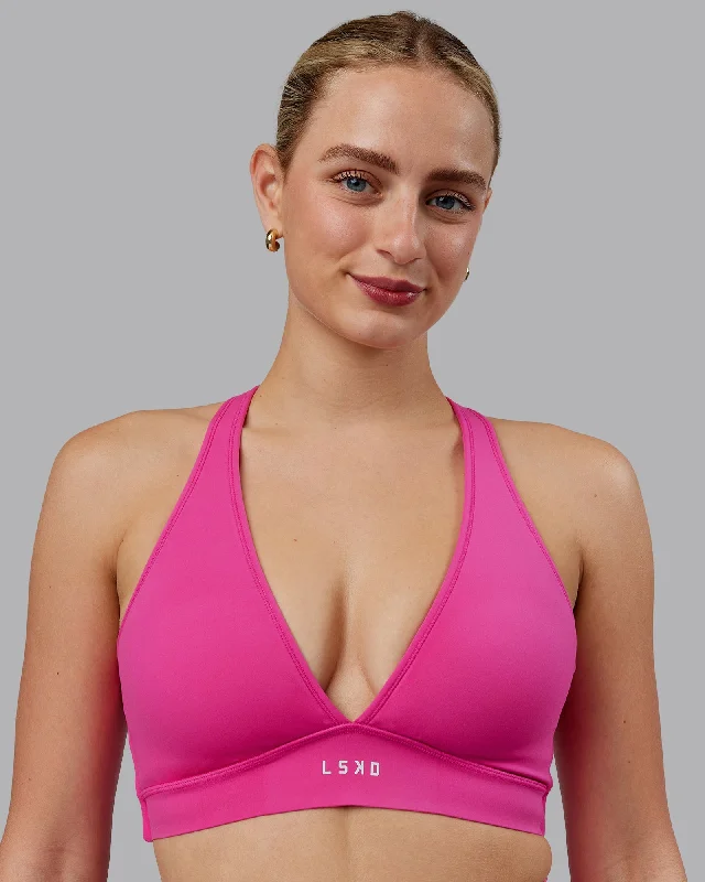 Sports bras for every day exercise-Stamina Sports Bra (D/DD/E) - Fuchsia Pink