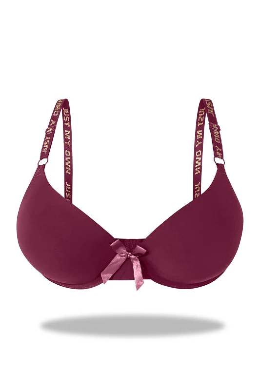 Full-coverage bras for larger busts-Tea Pink Premium Just My Own Padded Bra