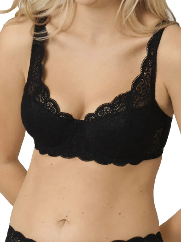 Wireless bras for ultimate comfort-Amourette 300 WHP Half Cup Bra - Black