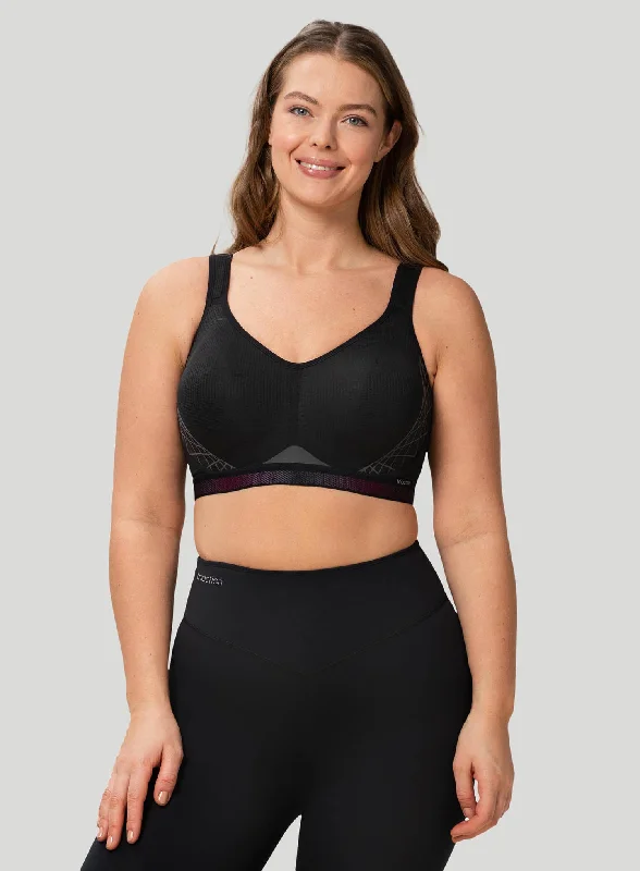 Sports bras for running and sports-Triumph: Triaction Cardio Cloud P Ex Black