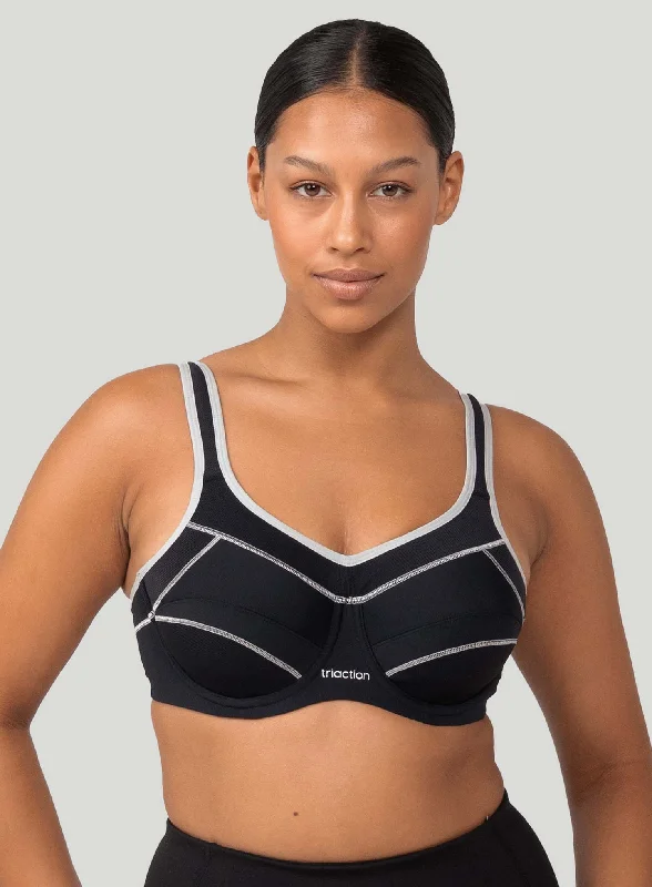 Comfortable sports bras for all-day wear-Triumph: Triaction Performance W Black Silver