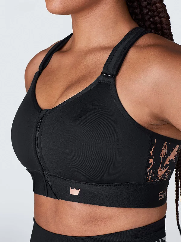 Supportive sports bras for big bust-Flex Sports Bra™ - Black